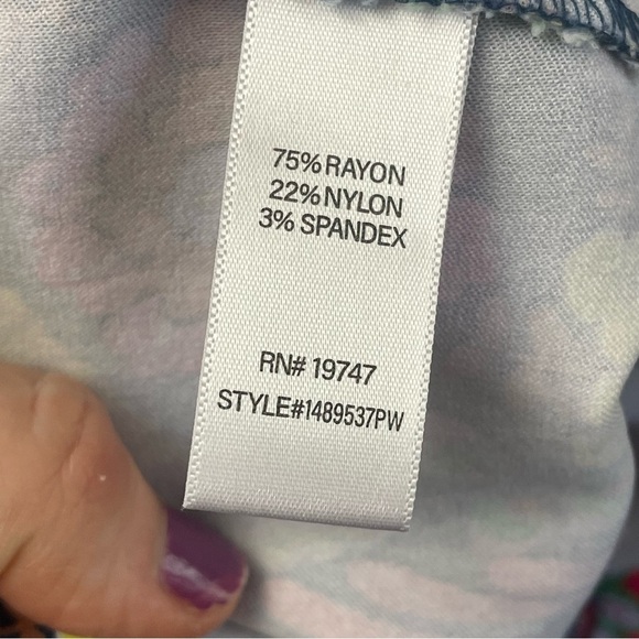 The Pioneer Woman Millennium Capri Pants XL Multicolor Pull On Stretch Floral - Picture 9 of 11